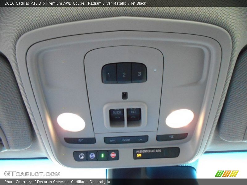 Radiant Silver Metallic / Jet Black 2016 Cadillac ATS 3.6 Premium AWD Coupe
