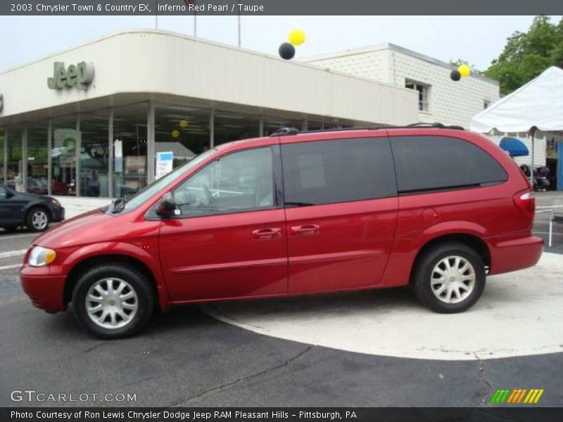 Inferno Red Pearl / Taupe 2003 Chrysler Town & Country EX