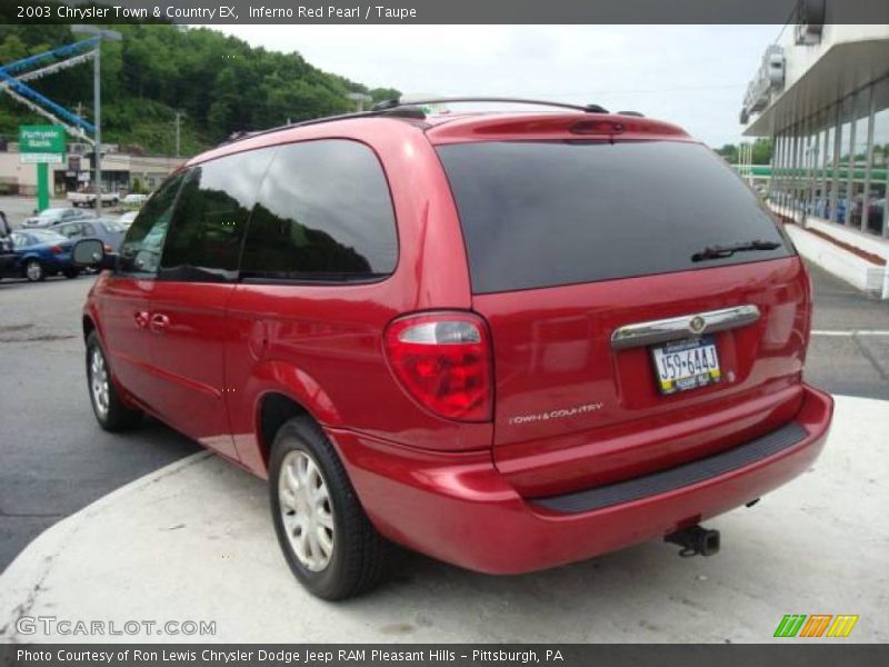 Inferno Red Pearl / Taupe 2003 Chrysler Town & Country EX