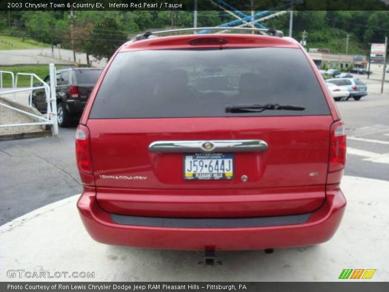 Inferno Red Pearl / Taupe 2003 Chrysler Town & Country EX
