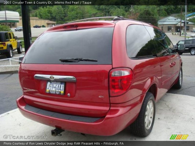 Inferno Red Pearl / Taupe 2003 Chrysler Town & Country EX