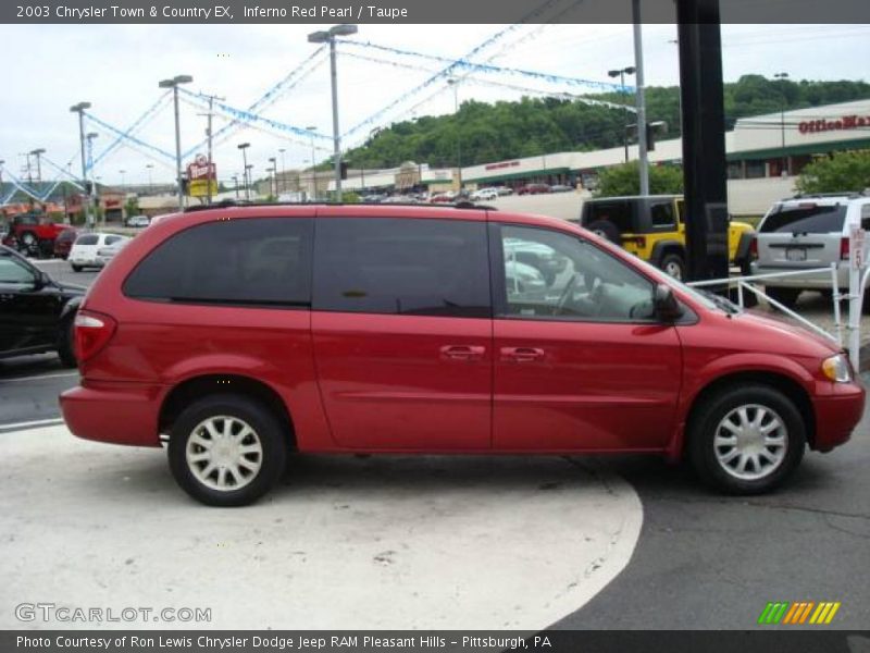 Inferno Red Pearl / Taupe 2003 Chrysler Town & Country EX