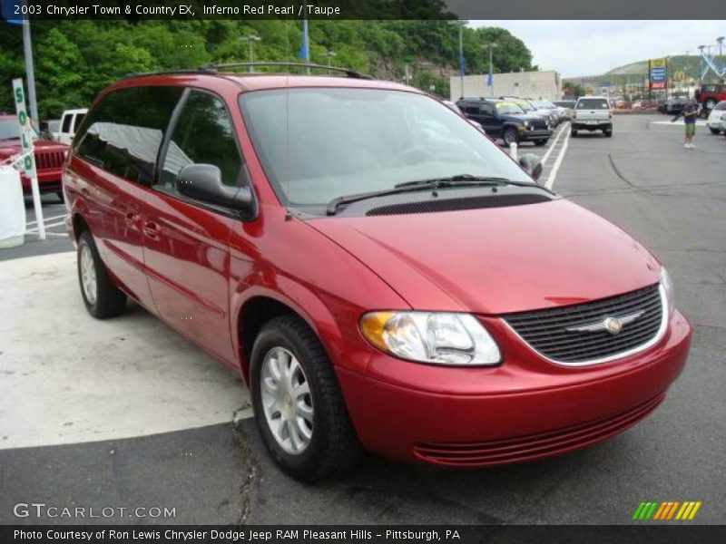 Inferno Red Pearl / Taupe 2003 Chrysler Town & Country EX