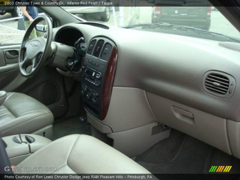 Inferno Red Pearl / Taupe 2003 Chrysler Town & Country EX