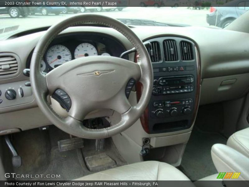 Inferno Red Pearl / Taupe 2003 Chrysler Town & Country EX