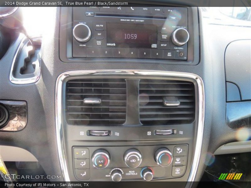 True Blue Pearl / Black/Sandstorm 2014 Dodge Grand Caravan SE