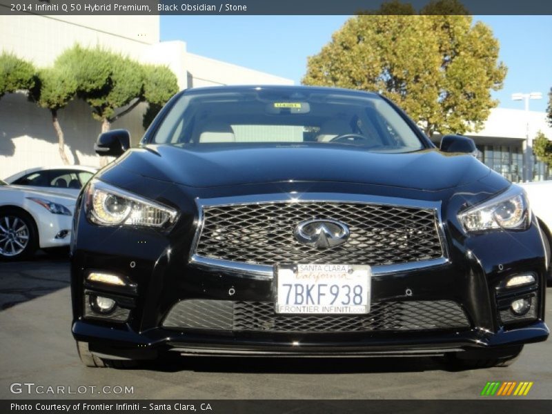 Black Obsidian / Stone 2014 Infiniti Q 50 Hybrid Premium
