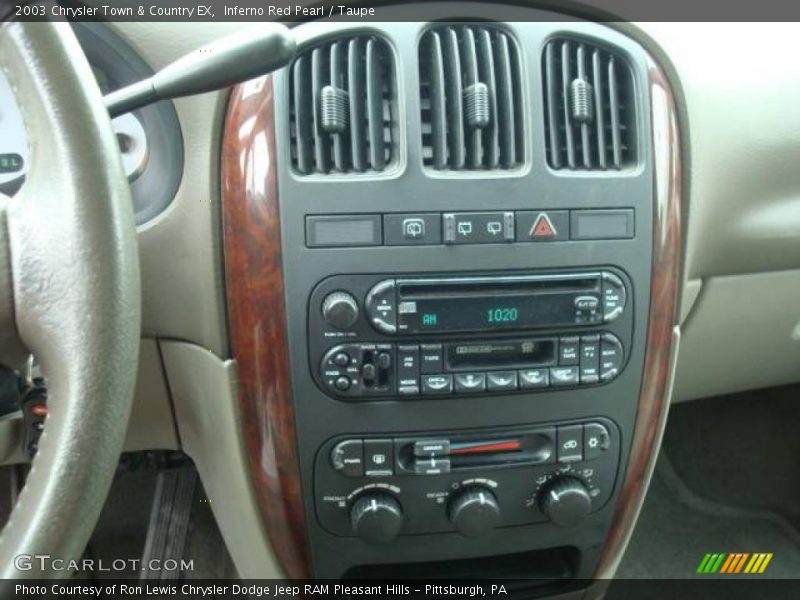 Inferno Red Pearl / Taupe 2003 Chrysler Town & Country EX