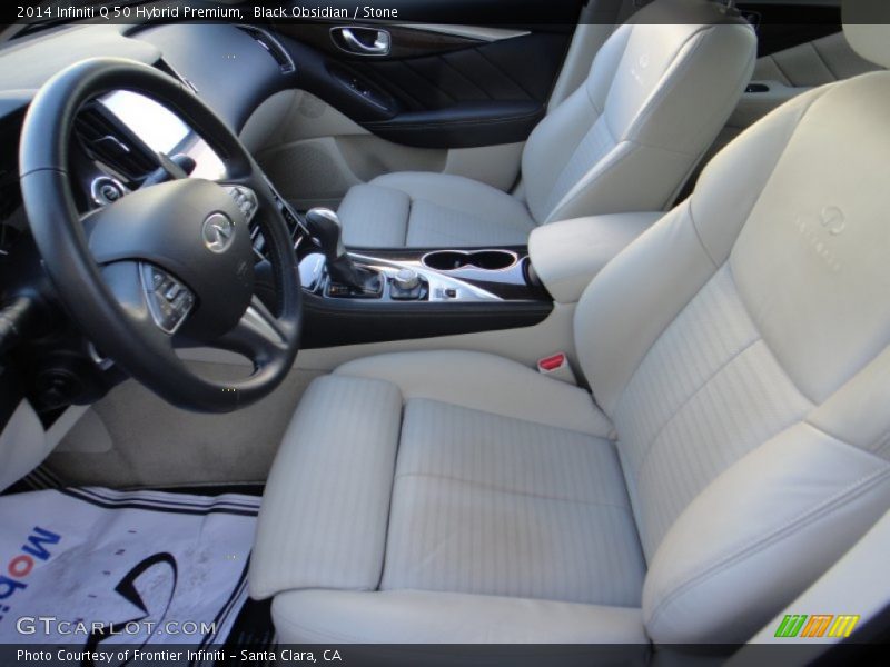 Black Obsidian / Stone 2014 Infiniti Q 50 Hybrid Premium
