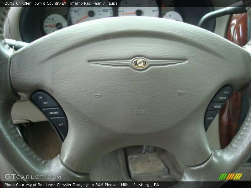 Inferno Red Pearl / Taupe 2003 Chrysler Town & Country EX