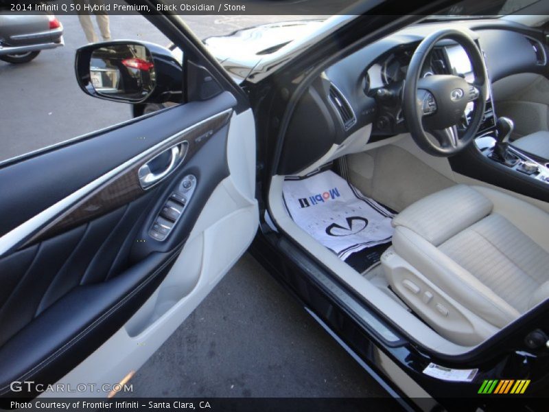 Black Obsidian / Stone 2014 Infiniti Q 50 Hybrid Premium