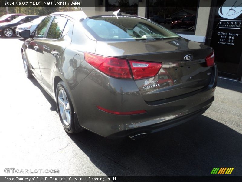 Metal Bronze / Beige 2014 Kia Optima LX