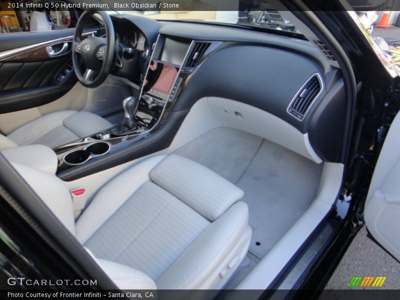 Black Obsidian / Stone 2014 Infiniti Q 50 Hybrid Premium