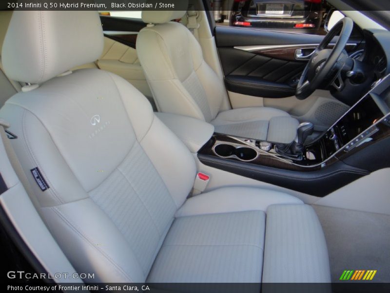 Black Obsidian / Stone 2014 Infiniti Q 50 Hybrid Premium