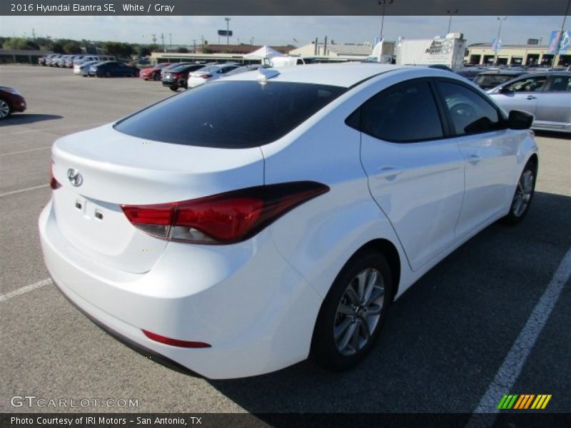 White / Gray 2016 Hyundai Elantra SE