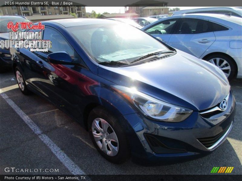 Blue / Beige 2016 Hyundai Elantra SE