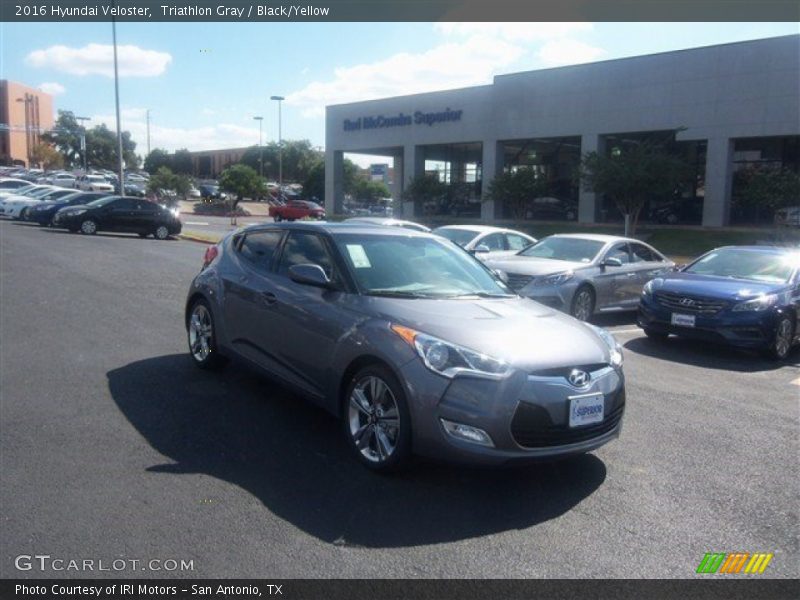 Triathlon Gray / Black/Yellow 2016 Hyundai Veloster