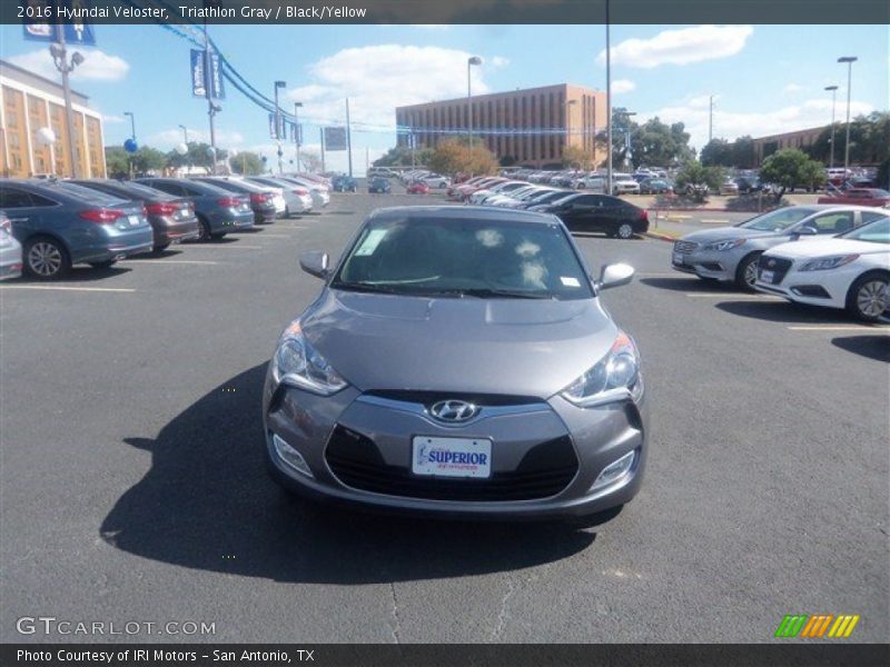 Triathlon Gray / Black/Yellow 2016 Hyundai Veloster