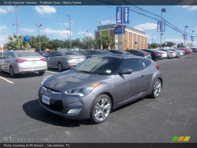 Triathlon Gray / Black/Yellow 2016 Hyundai Veloster