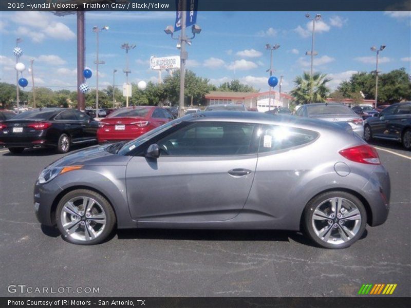 Triathlon Gray / Black/Yellow 2016 Hyundai Veloster