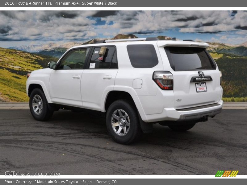 Super White / Black 2016 Toyota 4Runner Trail Premium 4x4