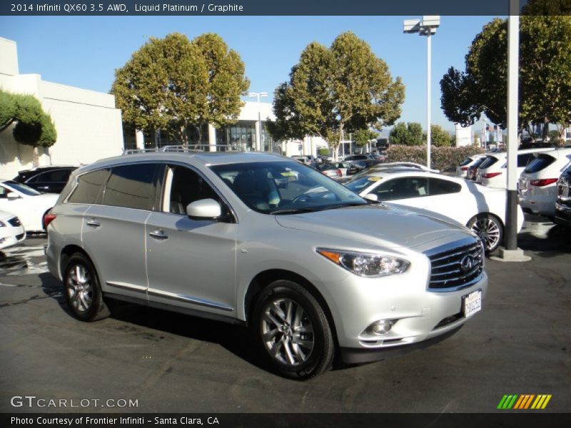 Liquid Platinum / Graphite 2014 Infiniti QX60 3.5 AWD