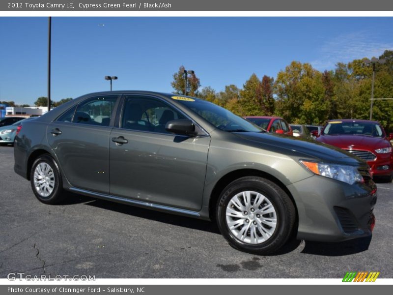 Cypress Green Pearl / Black/Ash 2012 Toyota Camry LE