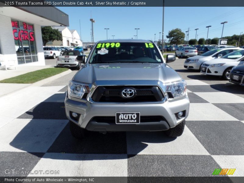 Silver Sky Metallic / Graphite 2015 Toyota Tacoma TRD Sport Double Cab 4x4