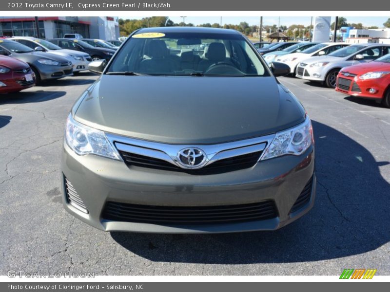 Cypress Green Pearl / Black/Ash 2012 Toyota Camry LE