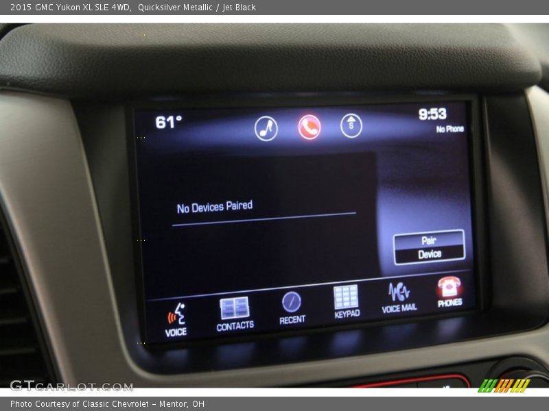 Quicksilver Metallic / Jet Black 2015 GMC Yukon XL SLE 4WD