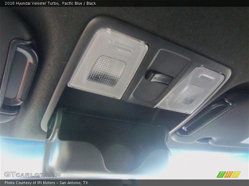 Pacific Blue / Black 2016 Hyundai Veloster Turbo