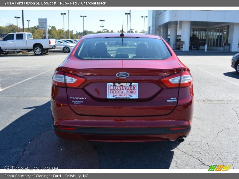 Ruby Red / Charcoal Black 2014 Ford Fusion SE EcoBoost