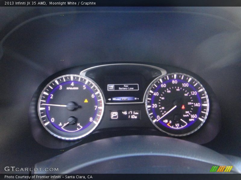 Moonlight White / Graphite 2013 Infiniti JX 35 AWD