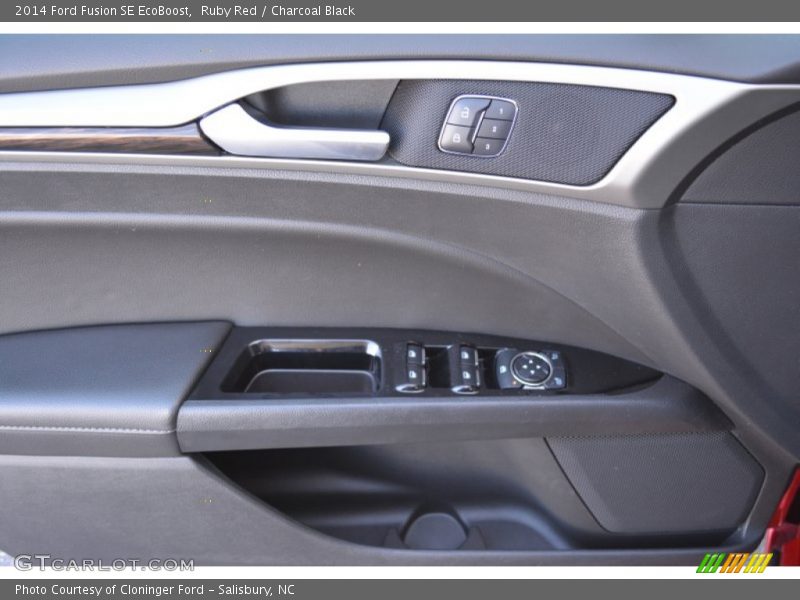 Ruby Red / Charcoal Black 2014 Ford Fusion SE EcoBoost