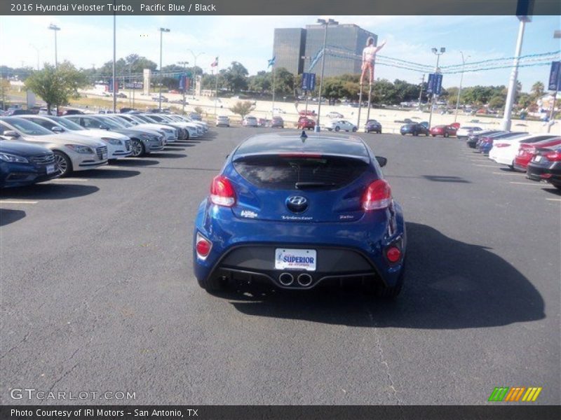 Pacific Blue / Black 2016 Hyundai Veloster Turbo
