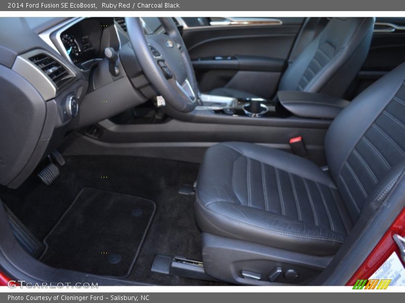 Ruby Red / Charcoal Black 2014 Ford Fusion SE EcoBoost