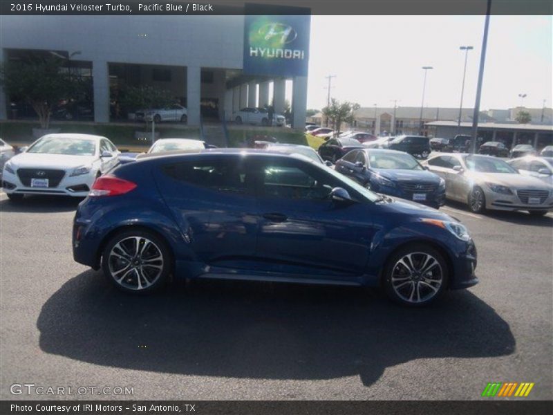 Pacific Blue / Black 2016 Hyundai Veloster Turbo