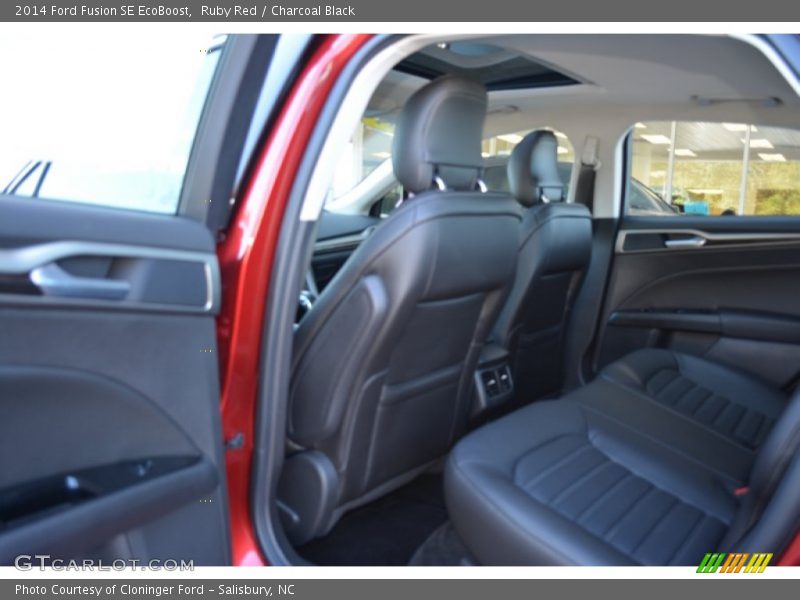 Ruby Red / Charcoal Black 2014 Ford Fusion SE EcoBoost
