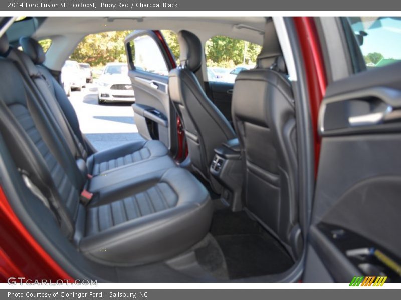 Ruby Red / Charcoal Black 2014 Ford Fusion SE EcoBoost
