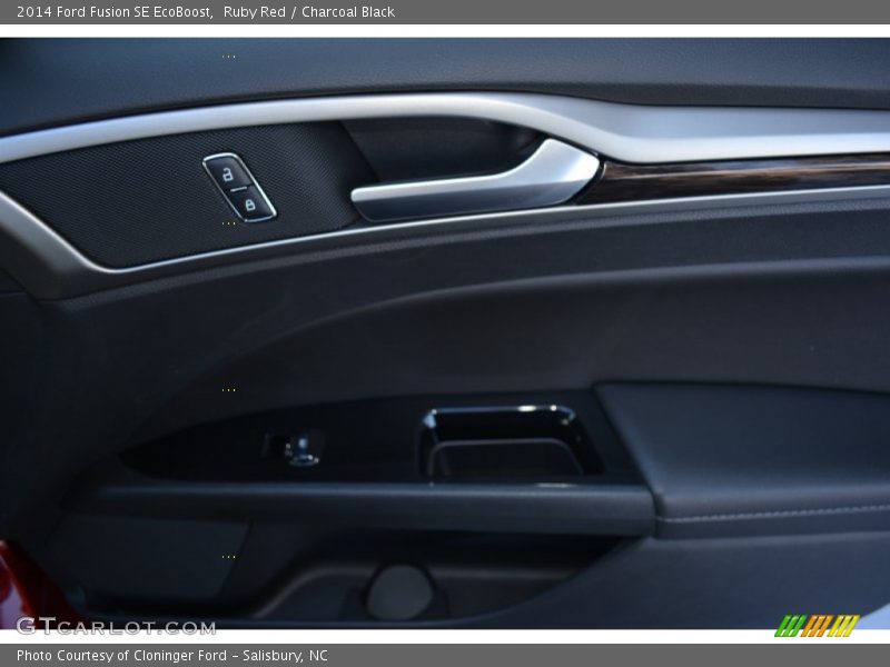 Ruby Red / Charcoal Black 2014 Ford Fusion SE EcoBoost