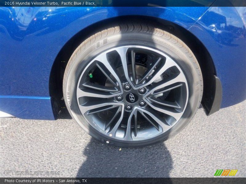 Pacific Blue / Black 2016 Hyundai Veloster Turbo