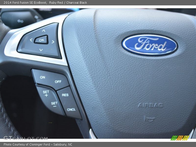 Ruby Red / Charcoal Black 2014 Ford Fusion SE EcoBoost