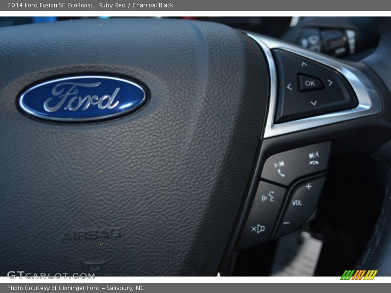 Ruby Red / Charcoal Black 2014 Ford Fusion SE EcoBoost