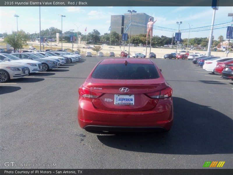 Red / Black 2016 Hyundai Elantra Value Edition