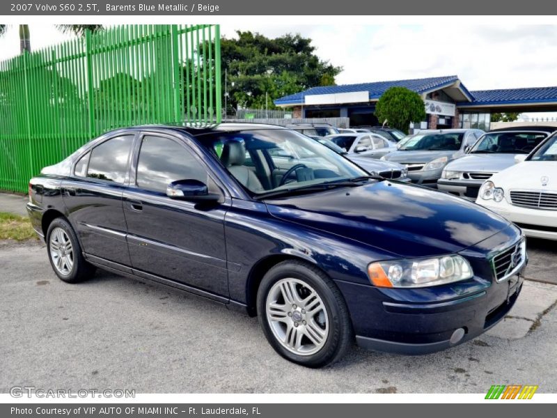 Barents Blue Metallic / Beige 2007 Volvo S60 2.5T