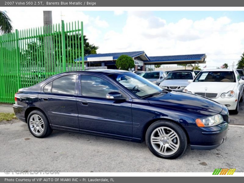 Barents Blue Metallic / Beige 2007 Volvo S60 2.5T