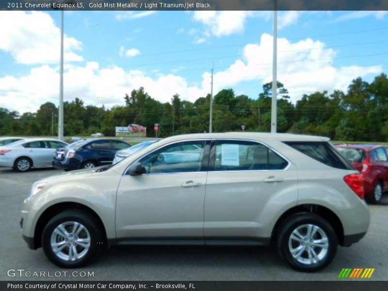 Gold Mist Metallic / Light Titanium/Jet Black 2011 Chevrolet Equinox LS