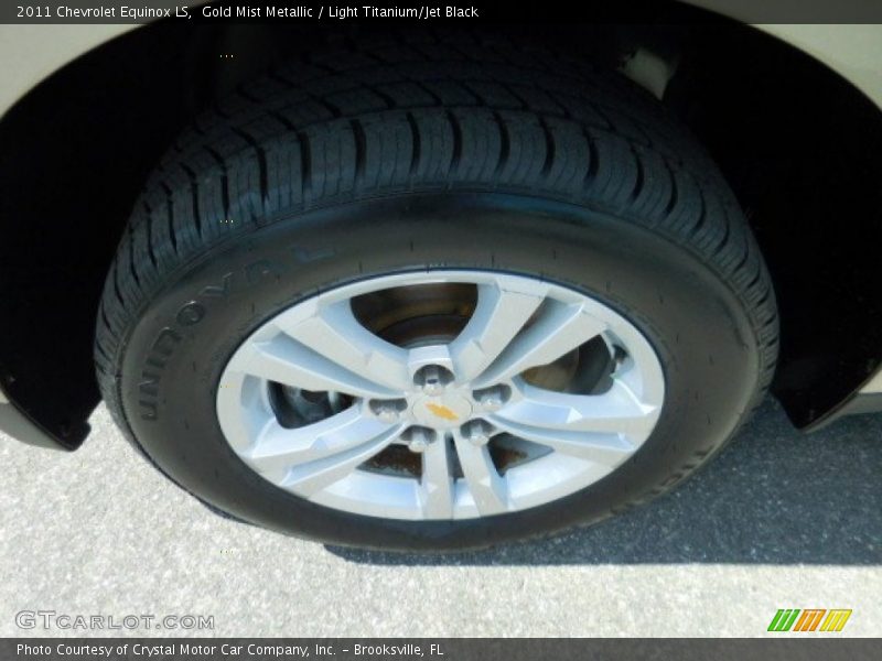 Gold Mist Metallic / Light Titanium/Jet Black 2011 Chevrolet Equinox LS