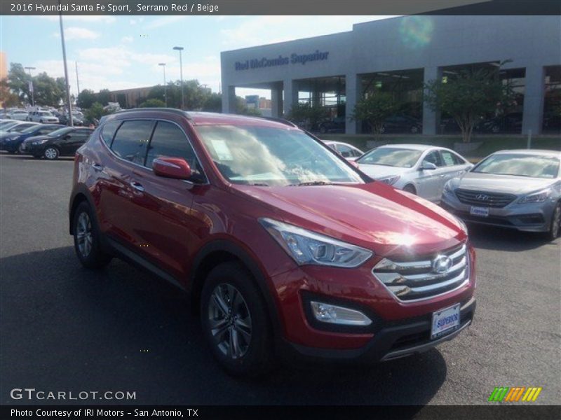 Serrano Red / Beige 2016 Hyundai Santa Fe Sport