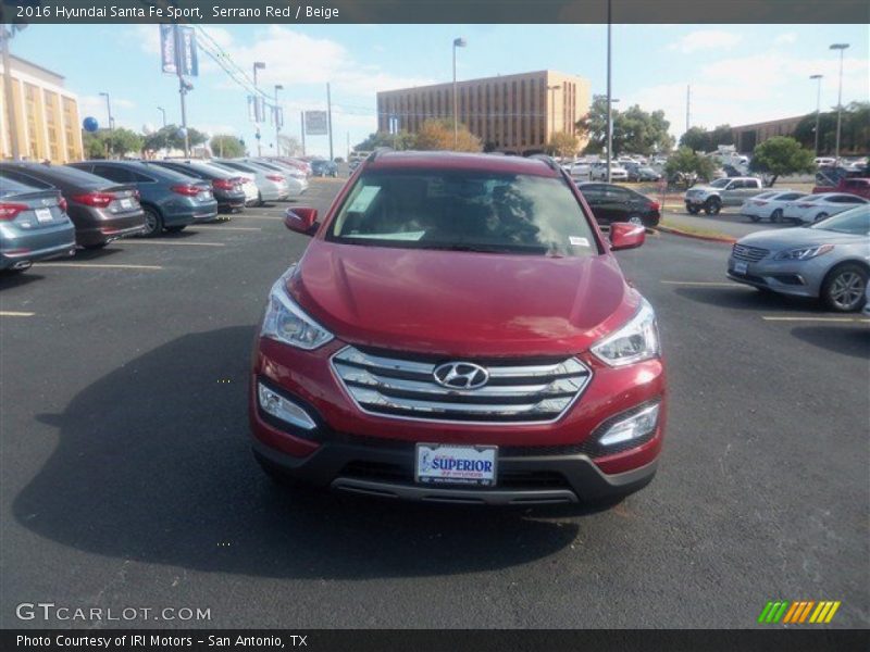 Serrano Red / Beige 2016 Hyundai Santa Fe Sport